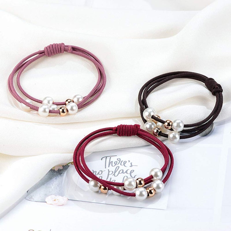 Ruihfas 10Pcs/Lot Korean Hair Tie Bracelets for Women No Damage Scrunchies Elastic Hair Bands Ropes Elastics Boho Hairband for Ponytail Holders - Image 4